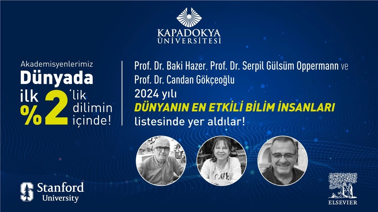 Kapadokya Üniversitesi’nden Üç Akademisyen Dünyanın En Etkili Bilim İnsanları Arasında