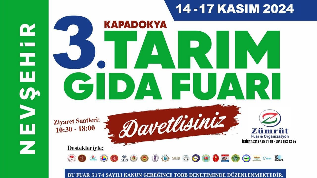 Kapadokya 3. Tarım Fuarı İçin Geri Sayım Başladı