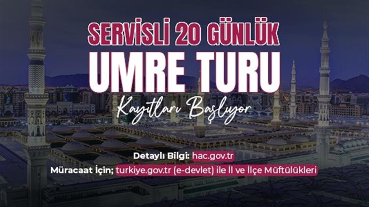 Nevşehir’de 20 Günlük Servisli Umre Turu Kayıtları Başladı