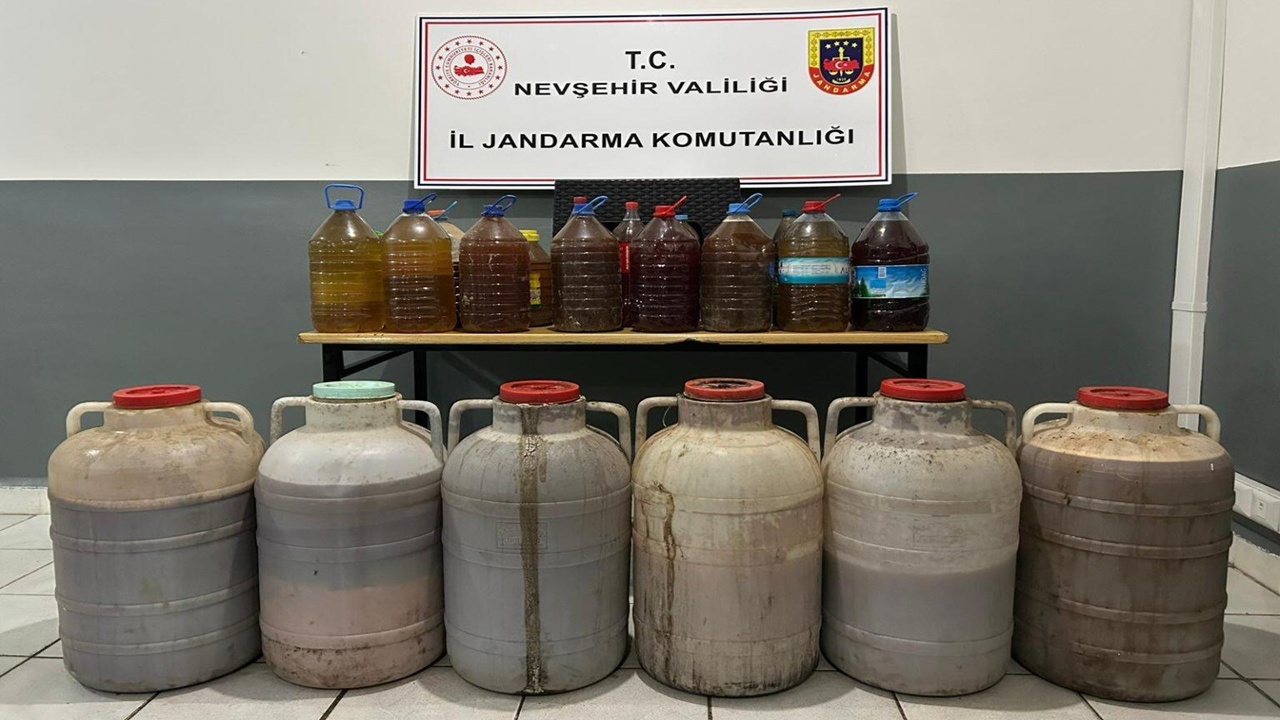 Hacıbektaş’ta  471 Litre Kaçak İçki Ele Geçirildi