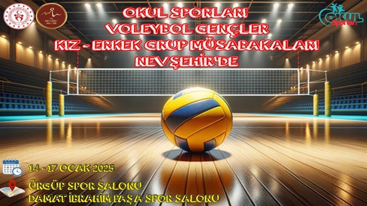 Nevşehir, Okul Sporları Voleybol Gençler A Grup Müsabakalarına Ev Sahipliği Yapacak