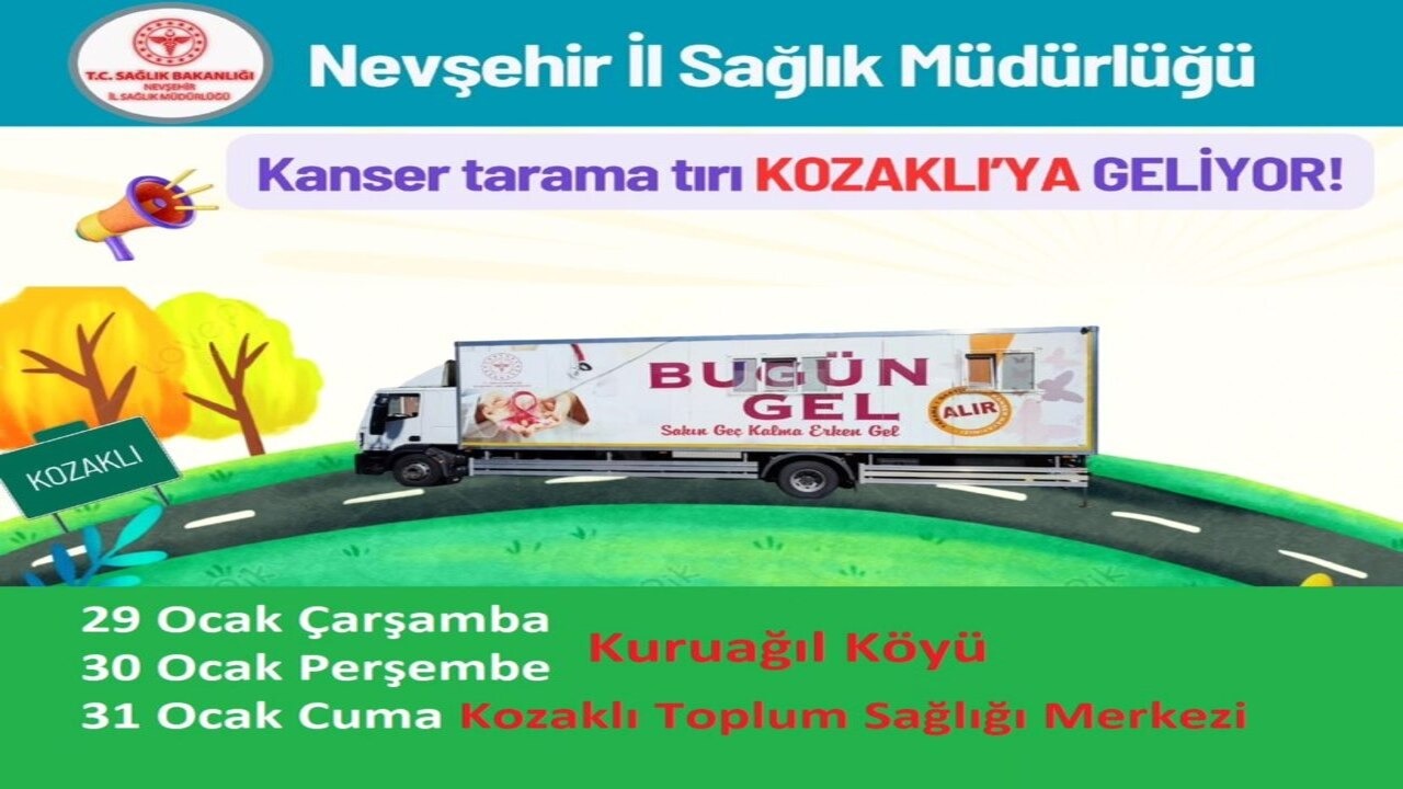 Kozaklı Toplum Sağlığı Merkezi Ücretsiz Kanser Taraması Düzenliyor