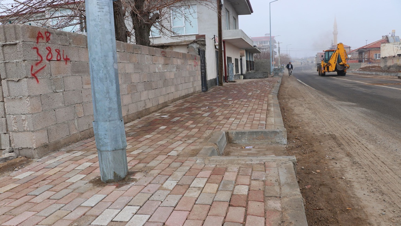 Derinkuyu’da Kaldırım Yenileme Çalışması Tamamlandı