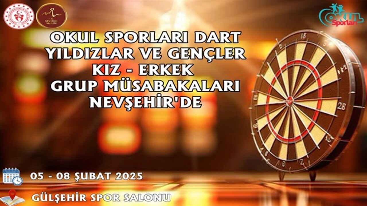 Okul Sporları Dart Grup Müsabakaları Nevşehir’de Başlıyor