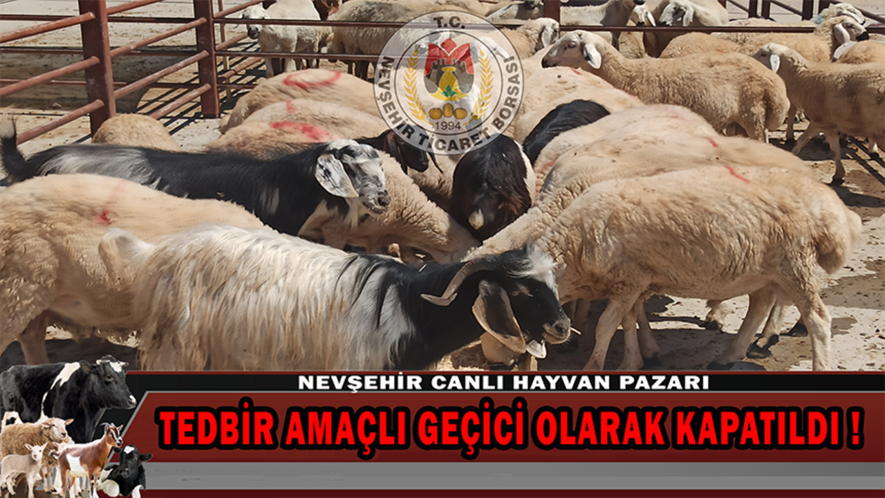 Nevşehir Hayvan Pazarı Geçici Olarak Kapatıldı