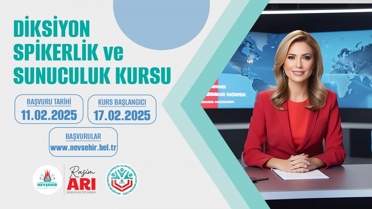 Nevşehir Belediyesi’nden Ücretsiz Diksiyon ve Sunuculuk Kursu