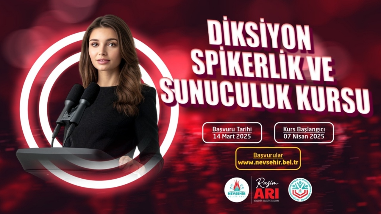 Nevşehir Belediyesi’nden Ücretsiz Diksiyon ve Spikerlik Kursu