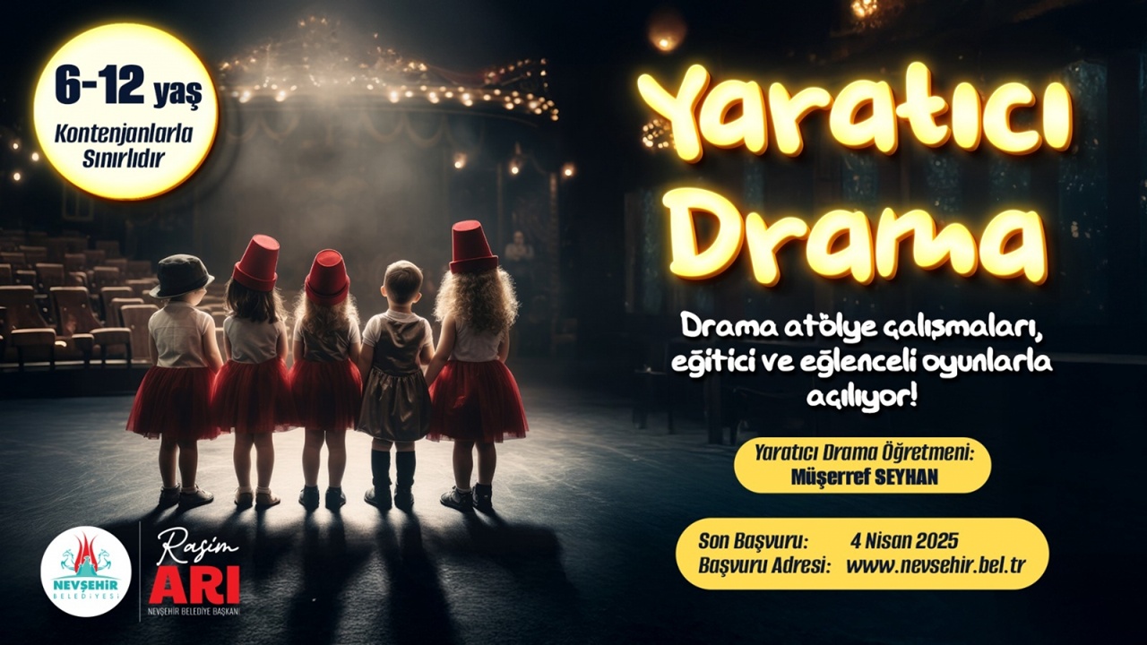 Nevşehir Belediyesi’nden Çocuklara Yaratıcı Drama Kursu Fırsatı